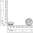 thumbnail image 6 of Gem Stone King 925 Sterling Silver Peach Morganite and Purple Amethyst Engagement Ring for Women | 1.55 Cttw | Round 6MM | Gemstone October Birthstone | Size 9, 6 of 6