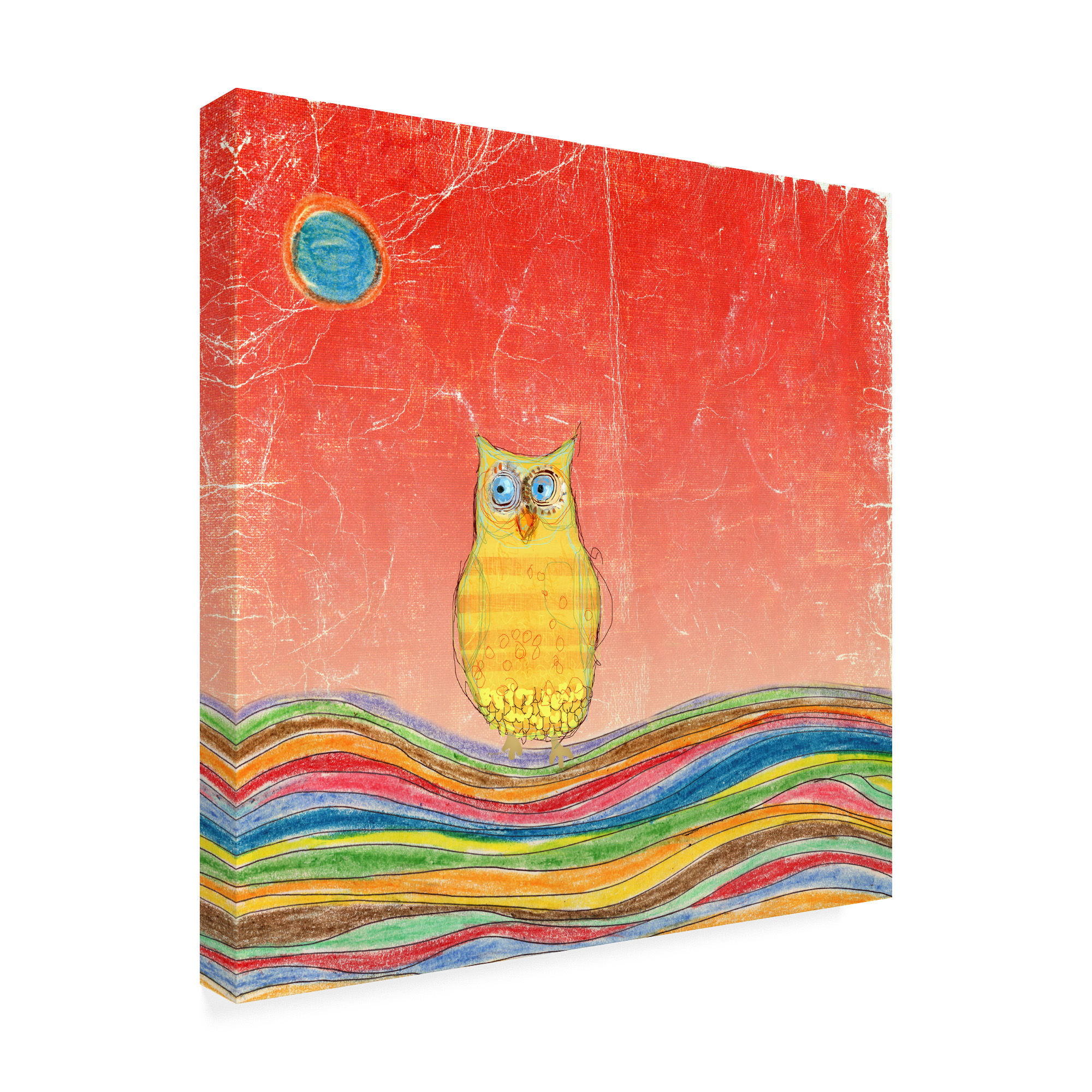 Trademark Fine Art 'Feathers, Dots And Stripes VI Childrens Art' Canvas Art by Ingrid Blixt