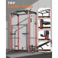 thumbnail image 4 of Yeshouse Home Gym Power Rack - Multi-Functional Cage with Cable System, J-Hooks, and Dip Bars, 4 of 8
