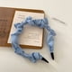 thumbnail image 1 of Diadema plisada sencilla para mujer, diadema de alta gama, diadema fina de satén para verano, accesorios para el cabello con sello para lavar el rostro, 1 of 6