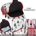thumbnail image 4 of Sling Backpack,Blue and Gold Christmas Tree Pattern Sling Bag with Water Bottle Holder,Waterproof Sling Bag for Men/Women with Headphone Jack for Hiking,Travel, 4 of 6