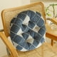 thumbnail image 5 of Cojín redondo de lino | Cojín de tatami transpirable para verano | Relleno de fibra de poliéster suave y grueso | Cojín multicolor para silla perezosa para dormitorio y sala de estar, 5 of 6