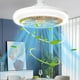 thumbnail image 1 of Ventilador de techo LED E27 con control remoto, súper brillante, ahorro de energía, 3 velocidades y 3 modos de luz para dormitorio, sala de estar, refrigeración del hogar, Aestivo | Amarillo, 1 of 6