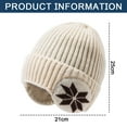 thumbnail image 4 of Bonnet d'Hiver Bonnet Tricoté avec Cache-Oreilles Extensible Bonnet de Ski, 4 of 5