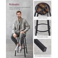 thumbnail image 5 of VASAGLE Taburete Alto, Juego de 2, Taburetes Altos de Cocina, con Respaldo, Estructura de Acero, Asiento de 73 cm de Altura, Fácil Montaje, Estilo Industrial, Marrón Rústico y Negro, 5 of 5