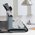 thumbnail image 3 of Dish Rack Set with Sponge Drying Mat in Gray, 3 of 16