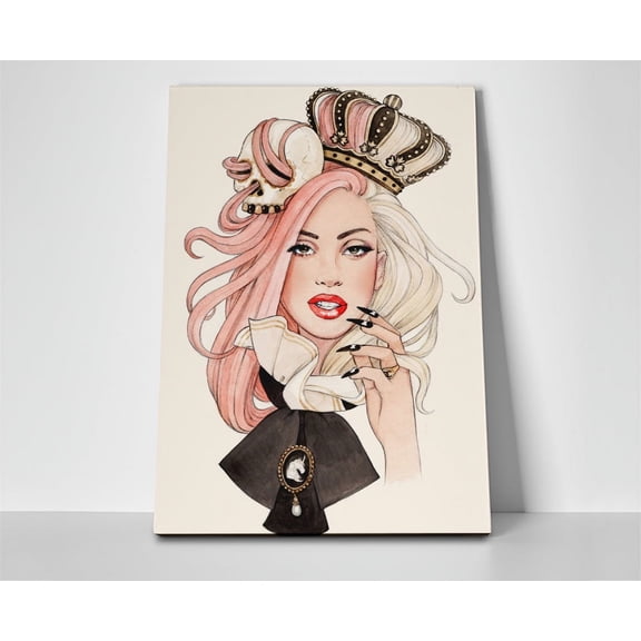 Lady Gaga Crown Poster or Wrapped Canvas