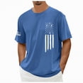 thumbnail image 4 of TOWED22 Men's Patriotic Shirts Distressed American Flag Workout Gym Muscle T-Shirts Light Blue,3XL, 4 of 4