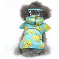 thumbnail image 4 of Xiao Hua Chubasquero reflectante para perros con capucha y orificio para arnés, impermeable, para perros pequeños, medianos y cachorros (extragrande, pato), 4 of 5