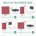 thumbnail image 3 of Snubbull Patio Furniture Cushions, Replacement Outdoor Cushions for 4-Seat Sectional Sofa,Waterproof & Zipped, Fuchsia Red, 3 of 6