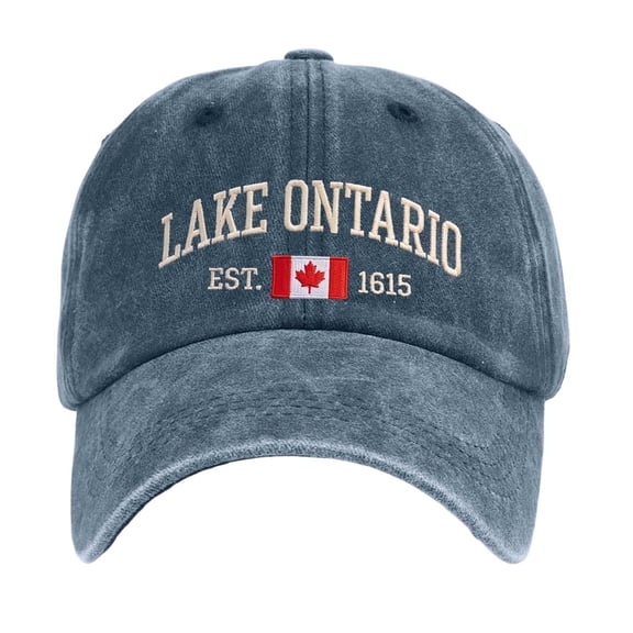 Unisex Retro Lake Ontario Baseball Cap - Vintage Graphic Trucker Hat with Classic Fit Design