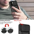 thumbnail image 4 of Case for Xiaomi Redmi A1 with Slide Camera Cover, Military Grade Drop Protective Phone Cover Case with Ring Kickstand for Xiaomi Redmi A1 SJ Black, 4 of 8
