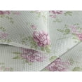 thumbnail image 3 of Ambesonne Springtime Quilted Bedspread Set 3 Pcs, Cottagecore Floral Print, Twin, Pistachio Green Lilac, 3 of 4