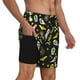 thumbnail image 2 of Balery cartoon Skull spider web Bañador para hombre, shorts de playa de secado rápido con entrepierna y forro de compresión-Medium, 2 of 6
