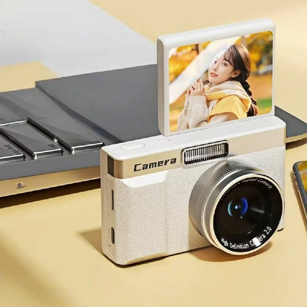 Mini Instant Camera Portable with 2.4inch Foldable LCD Screen Birthday Gifts