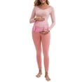 thumbnail image 2 of INSPIRE CHIC Women's Adjustable Belly Support Bands with Back Brace Straps Soft Breathable Pregnancy Abdominal Belt XL Pink, 2 of 5