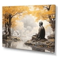 thumbnail image 2 of Designart "Enlightened Path Grey and Yellow Buddhism III" Spiritual Canvas Wall Art, 2 of 5
