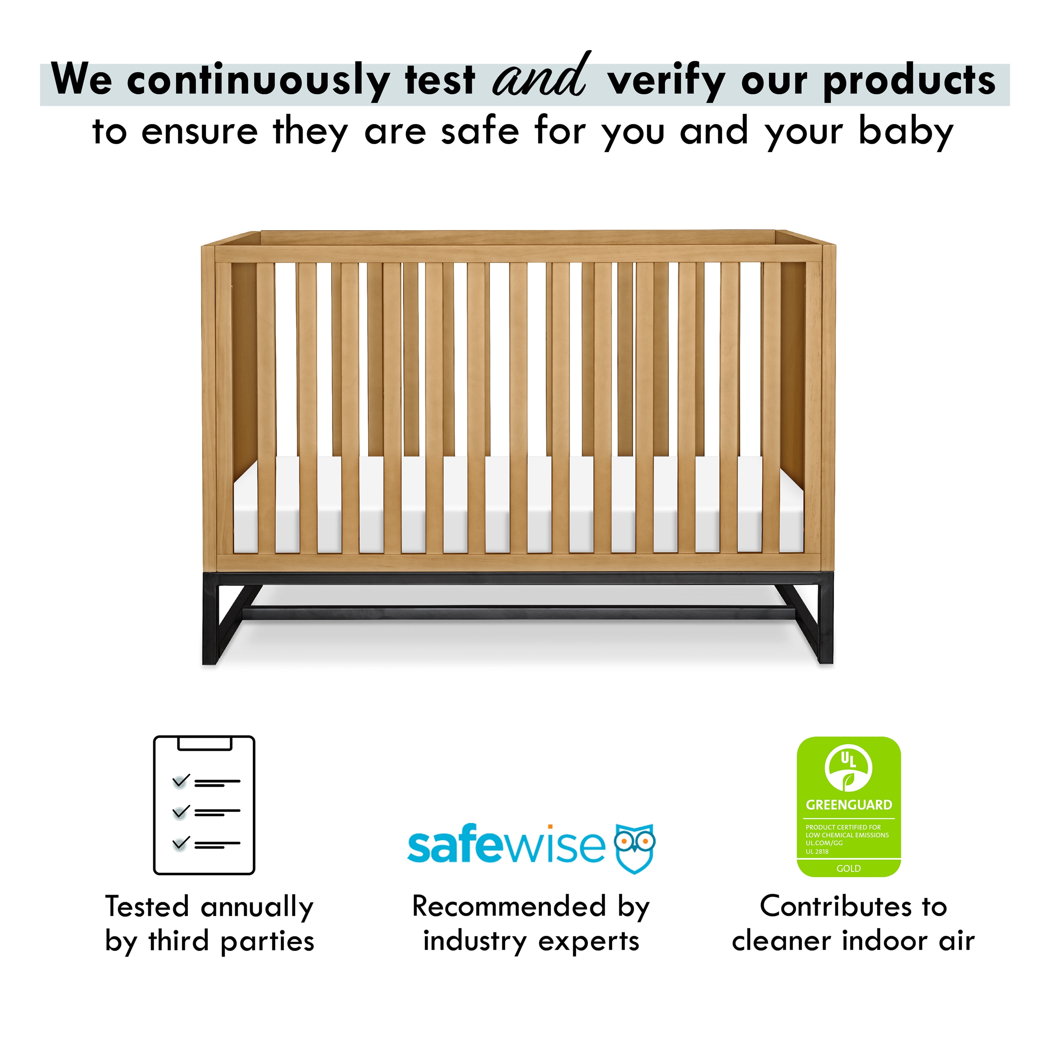 DaVinci Ryder 3-in-1 Convertible Crib in Honey