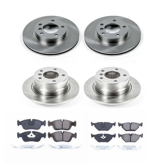 Ultimate Brakes Front and Rear Ceramic Brake Pad and Rotor Kit with Hardware WM81448