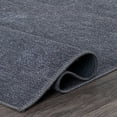 thumbnail image 5 of World Rug Gallery Contemporary Solid Machine Washable 7'7"x9'6" Dark Gray Indoor Area Rug, 5 of 9
