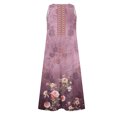 thumbnail image 5 of DPTALR Femmes Été Casual Impression Sans Manches Col Rond Robe de Poche, 5 of 5