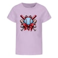 thumbnail image 3 of NAFUU Girls T Shirts Summer Girl's Baseball Graphic Blouse Short Sleeve O-Neck Casual Top Loose Fit Comfortable Playwear Lovely Blouses For Girl 10-11 Years, 3 of 6