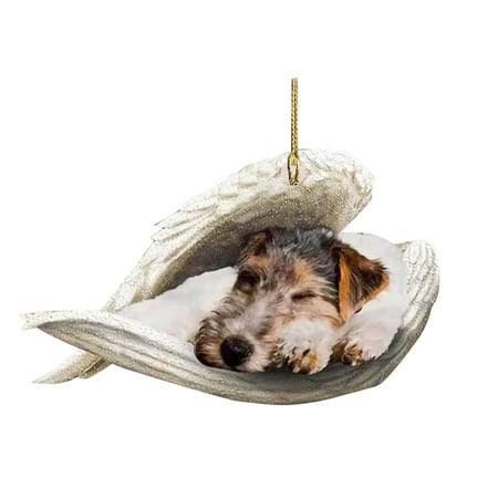 

Christmas Deal Dog Acrylic Plane Pendant Pendant Home Angel Dog Lying Dog Sleeping Dog Cute Dog Picture Car Pendant Decoration