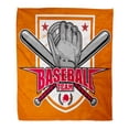 thumbnail image 1 of SIDONKU Throw Blanket 58x80 Inches Player Baseball Glove Cross Bat and Shield Emblem Badge Softball Warm Flannel Soft Blanket for Couch Sofa Bed, 1 of 1