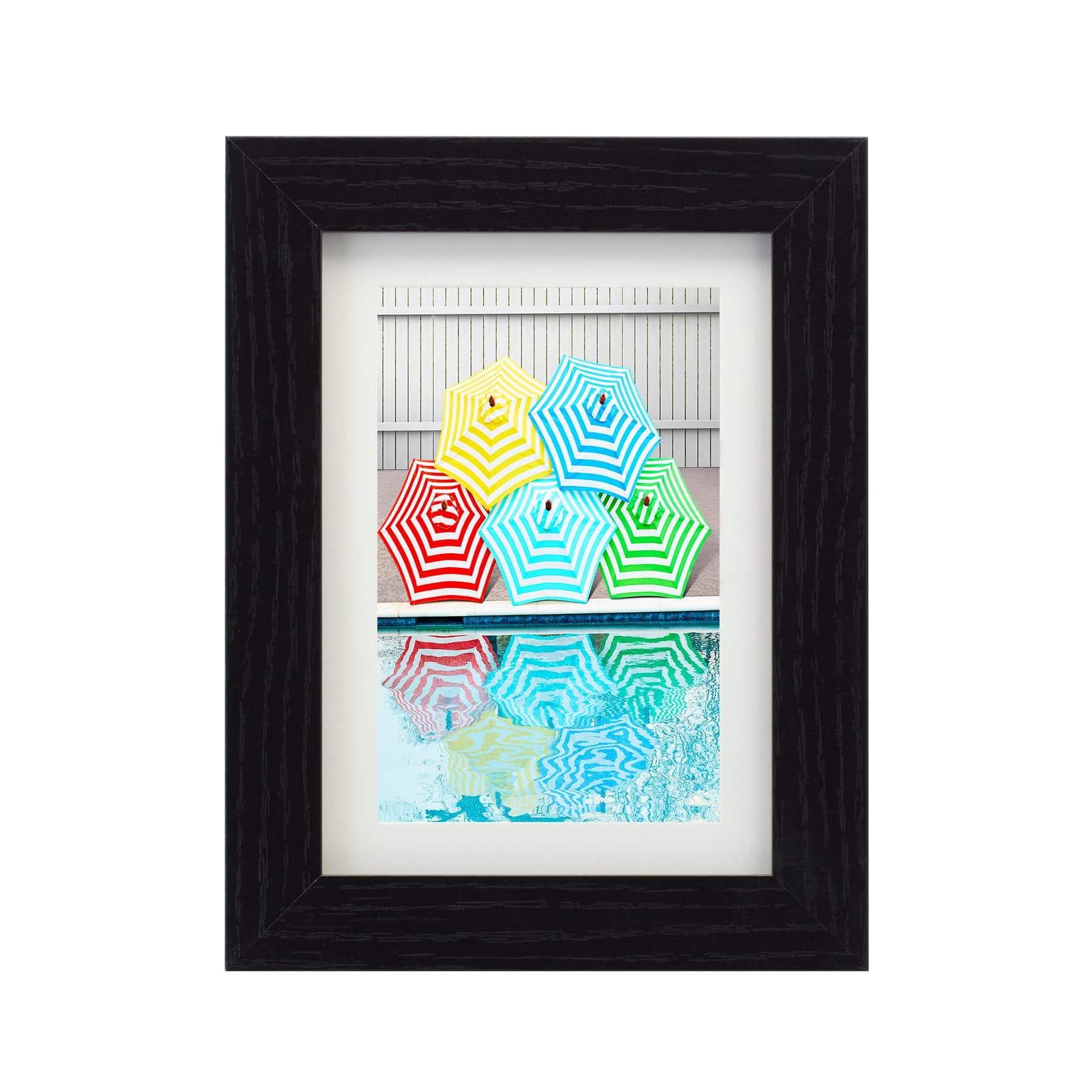 Studio Decor 5" x 7" Black Belmont Picture Frame with 4" x 6" Mat - Pre-attached Hanging Hardware, Horizontal or Vertical Display - MDF, Bulk 8 Pack