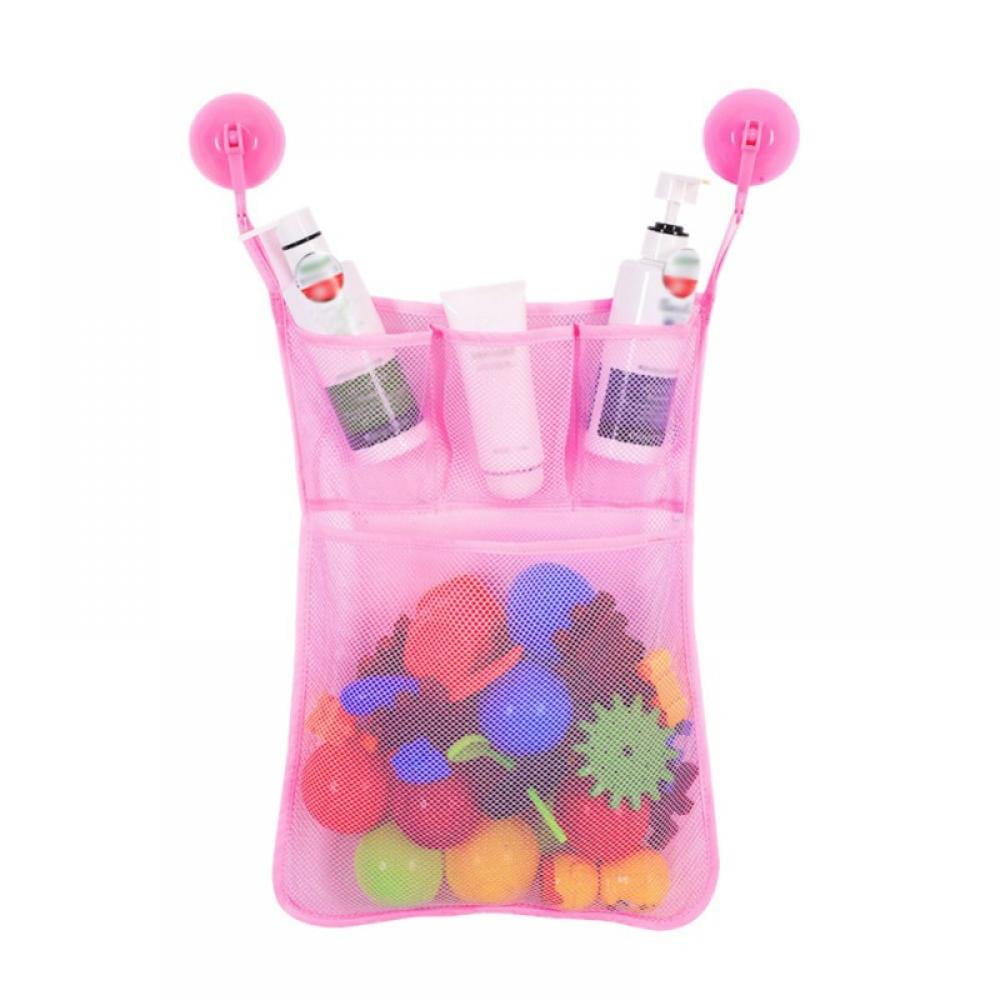 Hanging Bath Toy Holder, With Suction & Adhesive Hooks, 14x20 Mesh Net Shower  Caddy For Kids Bathroom Decor, Bedroom & Car Toy Organizer - Bonus Rub