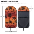 thumbnail image 6 of Garronmavis Waterproof Front Car Seat Towel Cover 1 PC Multi-Functional Sunset Palm Hibiscus Car Seat Towel Protection Universal Fit for Cars SUV Trucks Sedan Van, 6 of 8