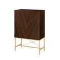 thumbnail image 4 of Contemporary 2-Door Wood Accent Cabinet with Inset Top - Dark Walnut, 4 of 8
