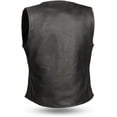 thumbnail image 2 of First Mfg Co - Honey Badger - Women's Motorcyle Vest - Leather - Black - Medium, 2 of 3