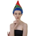 thumbnail image 2 of HPO Adult Unisex South Africa Flag Troll Wig | National Pride Multicolor Sport Wigs Synthetic Fiber, 2 of 9