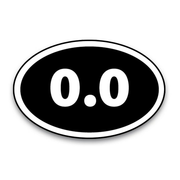 Magnet Me Up 0.0 Marathon Reverse Black Oval Magnet Decal, 4x6 In, Vinyl Automotive Magnet