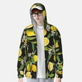 thumbnail image 3 of Picia Lemon Fruits Flowers Leaves Women's Men's UPF 50+ Sun Protection Hoodie Shirt Long Sleeve SPF Fishing Outdoor UV Hiking Lightweight Shirts-3X-Large, 3 of 9