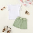 thumbnail image 5 of Tiny Cutey Baby Girl Clothes Outfits Toddler Summer Sleeveless T-Shirt Shorts 2pcs Set for 2-3T, 5 of 6