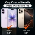 thumbnail image 2 of [2+2 Pack] We Life Compatible with iPhone 17 Screen Protector with Camera Lens Protector, [9H+ Tempered Glass] [Military-Grade Drop Protection] HD Clear, Anti-Scratch, 2 of 7