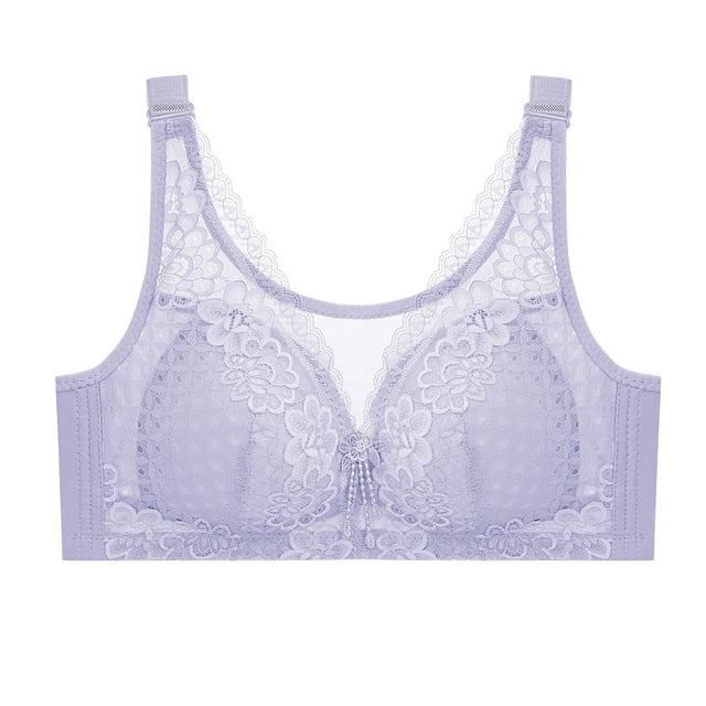 Liquidation 2025!soutiens-Gorge pour Femmes Grande Taille, Liquidation d'Été Soutiens-Gorge pour Femmes, Soutien-Gorge à Armatures pour Femmes Grande Taille Mince Ajustable, Rassemblant, Confortable, Aguichant, en Dentelle