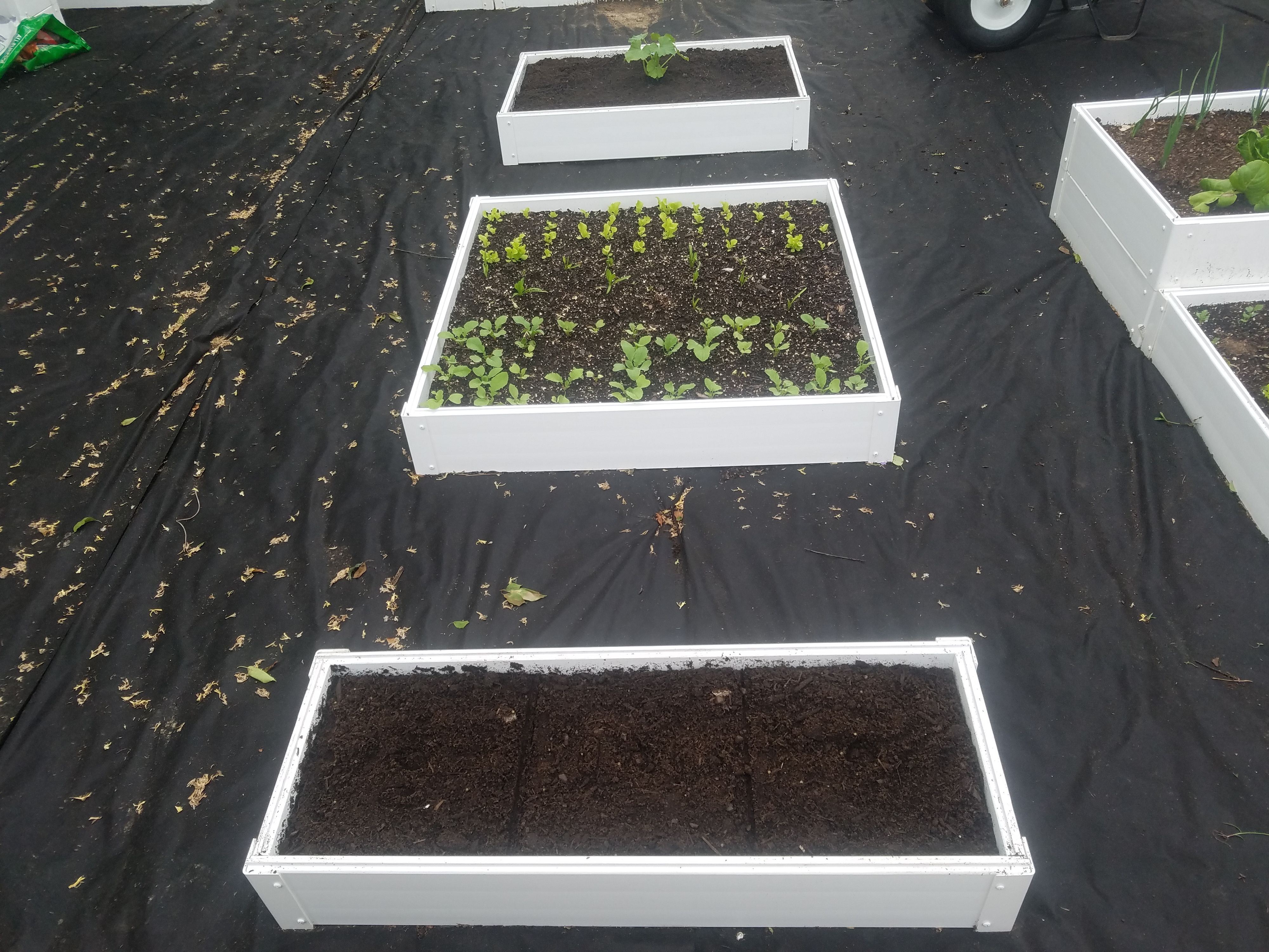 Handy Bed  1 x 3 ft. Vinyl Raised Garden Bed, White