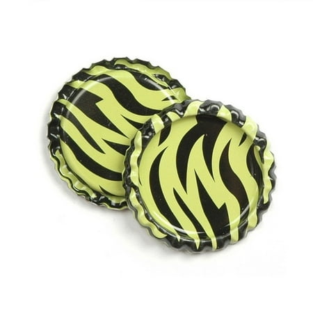 100pcs 1'' Flat Linerless Double Sided Painted Flattened Bottle Caps Craft