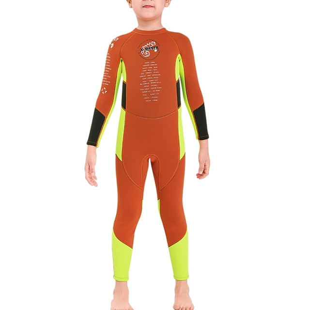 Soidarity DIVE SAIL Neopreno Niños Traje de buceo Cuello 2.5mm UPF 50 Mantener caliente Deportes acuáticos Snorkeling Playa Jugar Traje de Deportes acuáticos Naranja S Soidarity OD003304-11