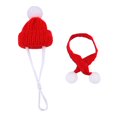 thumbnail image 1 of Conjunto de gorro y bufanda navideños para hámster, accesorios festivos, gorro pequeño para mascotas, suave y cómodo, suministros para mascotas., 1 of 3