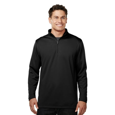 1/4 Zip Performance Pullover - Tri-Mountain Performance Clementon K628 1/4 Zip Pullover Shirt, Large, Black