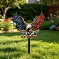 thumbnail image 6 of Darzheoy 4th of July Outdoor Decorations, Patriotic Wall Art Ornament, Handcrafted Metal Wall Art Decoration, Outdoor Weatherproof Home Accent for Yard, Porch, Front Door, Garden, Patio, 6 of 6