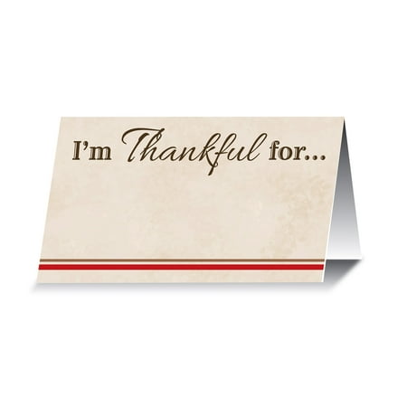 Club Pack of 144 Ivory and Brown Thanksgiving Place Cards (Best Place To Print Christmas Cards)