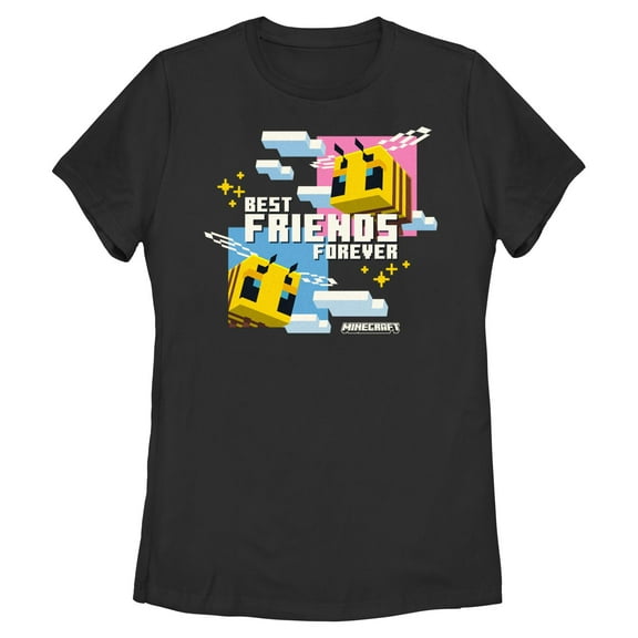 Womens Minecraft Bees Best Friends Forever T Shirt