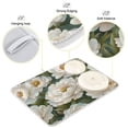 thumbnail image 4 of qxltty Cartoon White Peony Kitchen Drying Mat Extremely Absorbent Microfiber Dish Mats for Plates Cutlery Pots and Pans 16×18in, 4 of 8
