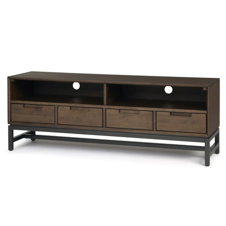 Simpli Home - Banting Modern Industrial TV Media Stand for Most TVs up to 65" - Walnut Brown