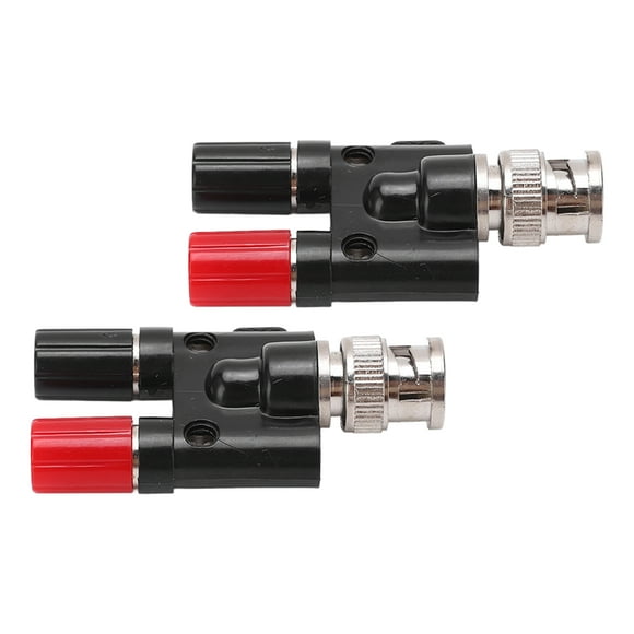 BNC Male To Banana Female Connector, Multi Purpose High Performance High Accuracy BNC To Binding Post Splitter Strong Connection for Electronic Equipment
